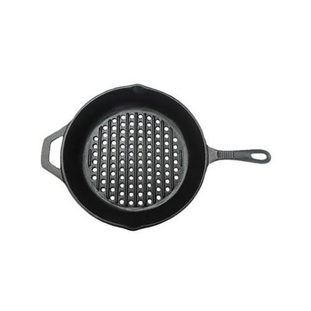 Cast Iron Round Grill Pan - Blue Rhino Global Sourcing 00397TV Round Cast Iron Grill Pan
