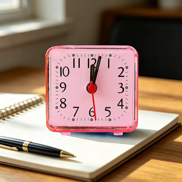 Minimalists Transparent Alarm Clock For Students Dormitory Clock For Bedroom Students Battery Table Clock Wake Up On Time