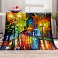 thumbnail image 3 of Colorful Oil Painting Blanket Art Gifts for Dad Husband Mom Wife for Birthday Father''s Mother''s Day Women Men Boys Girls Presents Art Room Decor Soft Cozy Throw 50"x60", 3 of 6