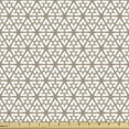 thumbnail image 1 of Abstract Fabric by the Yard, Continuing and Symmetric Style Flower Like Shapes Forming Heart Motifs, Upholstery Fabric for Dining Chairs Home Decor Accents, Warm Taupe and White by Ambesonne, 1 of 5