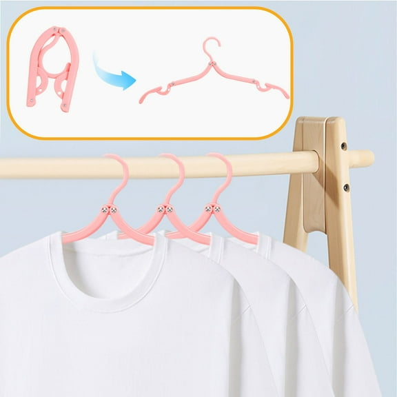 100Fens Multi Functional Folding Clothes Hanger for Adults Children Household Use Portable Storage Clothes Support Seamless Clothes Rack Clothes Hanger