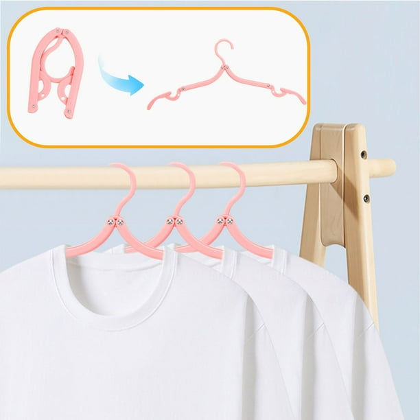 Percha Perchero plegable multifuncional para ropa, portátil, con soporte sin costuras para adultos y niños JASKFLY