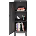 thumbnail image 4 of Pemberly Row 42.5"H 3 Shelf Metal Storage Locker Cabinet 3" Legs in Black, 4 of 4