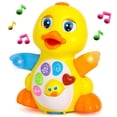 thumbnail image 1 of Juguete interactivo musical aleteando con forma de pato amarillo Yiosion, 1 of 7