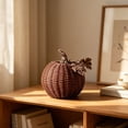thumbnail image 3 of 20cm Resin Pumpkin Figurines with Woven Texture Fall Decor Autumn Decor Halloween Thanksgiving Decorations for Home, 3 of 5