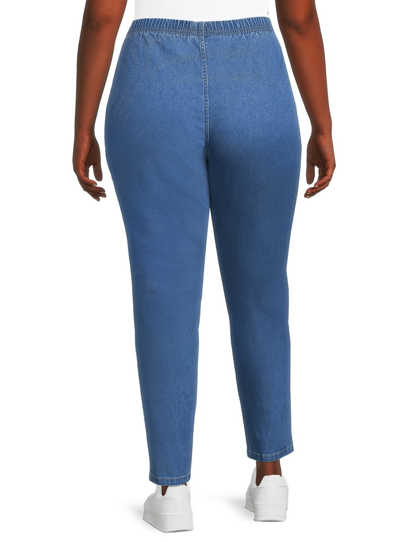 Just My Size Women's Plus Size Stretch Denim Jeggings with Elastic