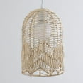 thumbnail image 2 of Kiven Plug-in Pendant Light, Pulley Modern Hanging Light with Rattan Lampshade and 15FT Cord, Dimmable Ceiling Pendant Light, 2 of 7