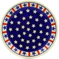 thumbnail image 2 of Polish Pottery 7½-inch Dessert Plate (Americana Theme) Hand Painted in Boleslawiec, Poland + Certificate of Authenticity, 2 of 6