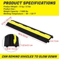 thumbnail image 3 of TROPOW 2 Channel Rubber Cable Protector Ramp – Heavy-Duty Driveway Cord Cover & Traffic Speed Bump, 11,000 lbs per Axle Capacity, Modular Interlocking Design for Road, Garage, Warehouse, Stage, 3 of 6
