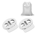 thumbnail image 1 of 30 Pcs Spring Stop Toggle, Metal Spring Cord Lock Toggle Stopper Draw String Clip With Double Holes Elastic Fastener Toggles Slider Clip For Drawstrings Bags Clothing, 1 of 8