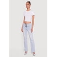 thumbnail image 2 of Women's Almost Famous Belted Front Bootcut Jeans, 2 of 4