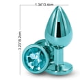 thumbnail image 5 of Rear Assets Aluminum Anal Plug, Medium, Teal, 5 of 5
