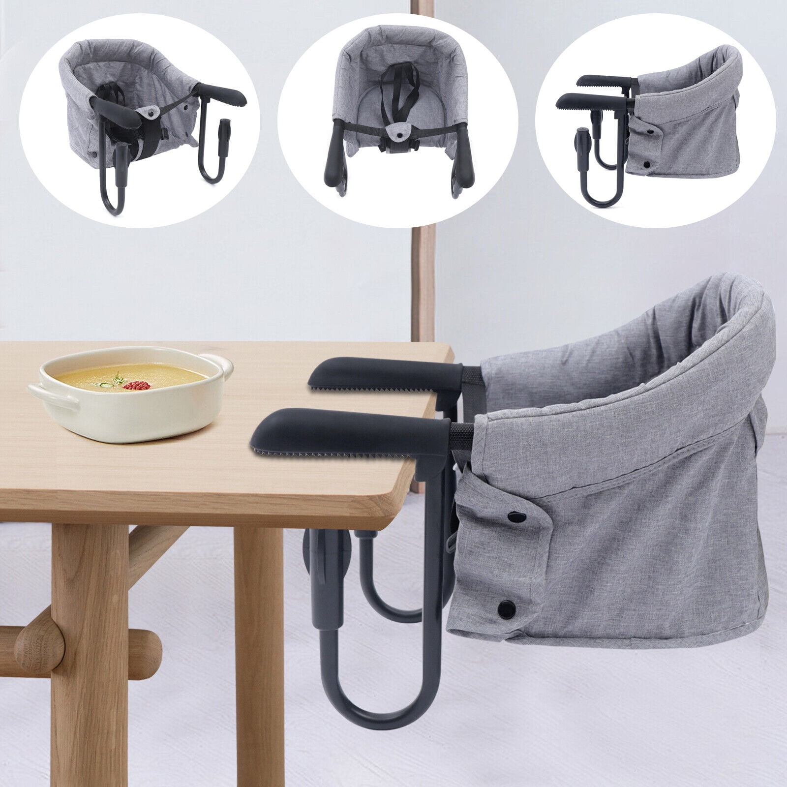 Miumaeov Portable Table Chair Heavy Duty Baby Hook On Chair Folding