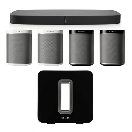 Sonos Multi-Room Digital Music Package featuring PLAYBASE, SUB Wireless Subwoofer and 4