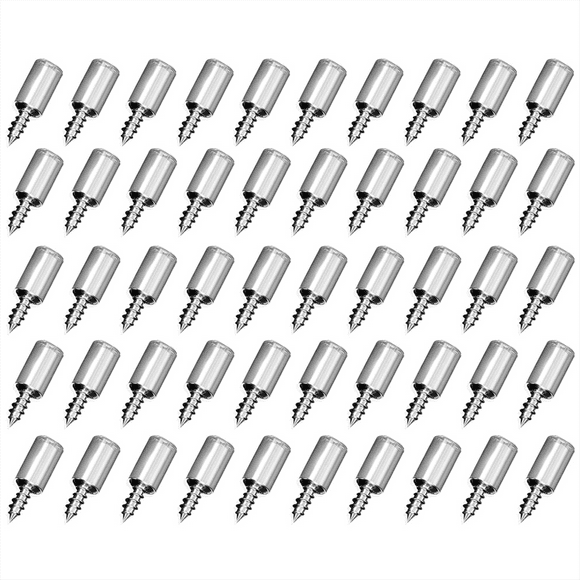 50Set Self-Tapping Screw with Rubber Sleeve Laminate Support Homemade Wardrobe Cabinet Glass Hard Partition Nail