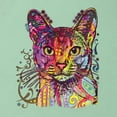 thumbnail image 5 of Wild Bobby Dean Russo Colorful Cat Abyssinian Cat Lover Women Slim Fit Junior Tee, Mint, Medium, 5 of 5