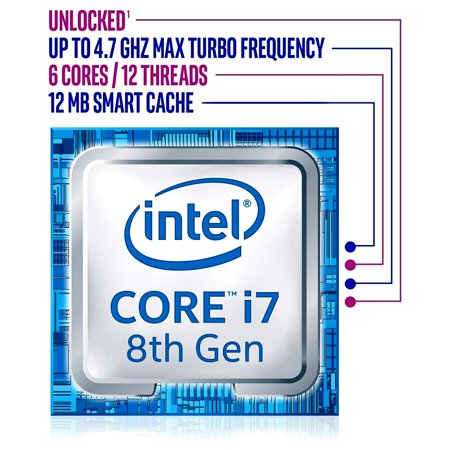 【中古】Intel Core i7-8700K (3.7GHz/TB:4.7GHz) BOX LGA1151/6C/12T/L3 12M/UHD630/TDP95W【ECセンター】保証期間１週間
