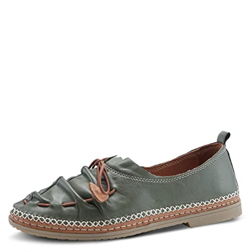 Spring Step Women's Berna Leather Loafer – Artistic Slip-On Comfort Shoe with Padded Insole, Elastic Vamp, and Durable Rubber Outsole