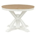 thumbnail image 6 of Aukfa Extendable Dining Table for 6, 42"-54" Round Kitchen Table with Butterfly Leaf for Dining Room/Living Room, Antique White, 6 of 8