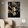 thumbnail image 5 of Butterfly Golden Goddess Gold Fashion Glam Canvas Wall Art by Art Remedy, Gallery Wrapped, 30"x36", 5 of 7