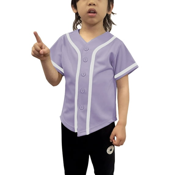 Lappel Kids Baseball & Softball Button Down Jersey for Children Sports & League Team Uniforms Hipster Shirts Made in USA