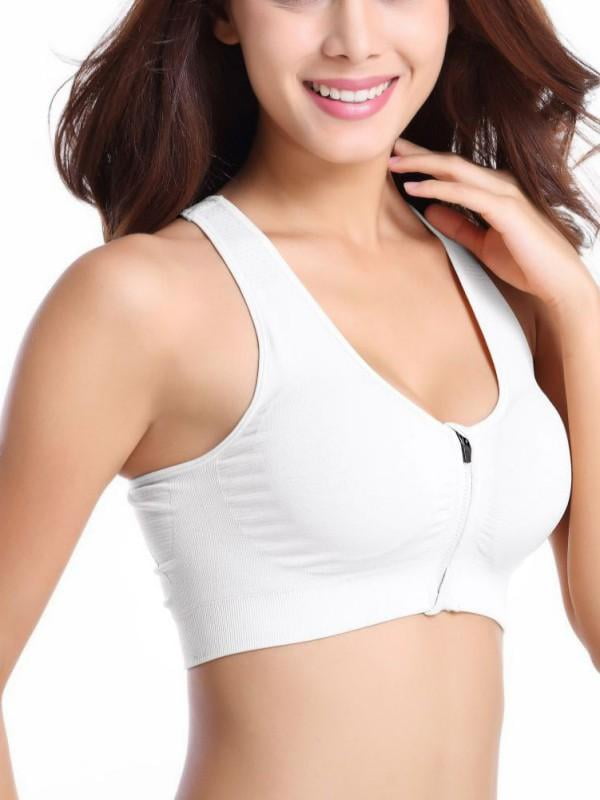 front zipper wirefree bra