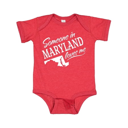 

Inktastic Someone in Maryland Loves Me Gift Baby Boy or Baby Girl Bodysuit