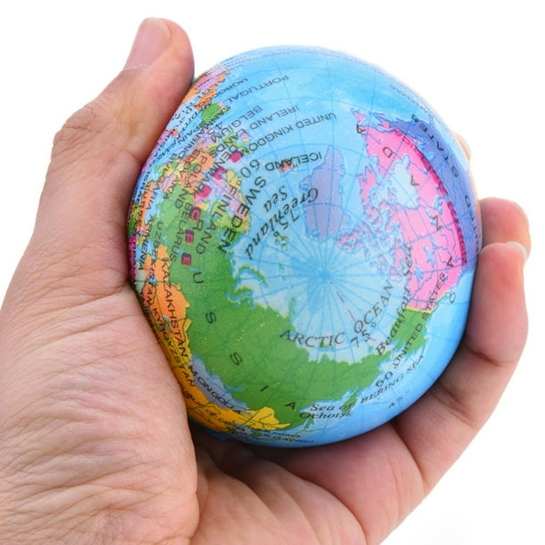 3" Globe Squeeze Stress Balls Earth Ball Stress Relief Toys Therapeutic