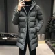 thumbnail image 3 of Parkas de invierno informales con capucha para hombre, abrigos de parka cálidos verdes de alta calidad para hombre, chaquetas largas de plumón para hombre, abrigos de invierno, chaquetas, 3 of 4