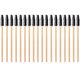 thumbnail image 1 of 20 pinceles para cejas con mango de bambú, cabezal de poliéster, portátiles, peines y accesorios cosméticos (negros), 1 of 7