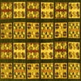 thumbnail image 1 of Ahgly Company Machine Washable Indoor Square Abstract Yellow Modern Area Rugs, 3' Square, 1 of 4