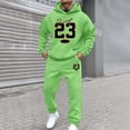 thumbnail image 2 of XIAOCHA Womens Number Print Tracksuit Relaxed Fit Fall Daily Jogger Set Sweatshirts, 2 of 4