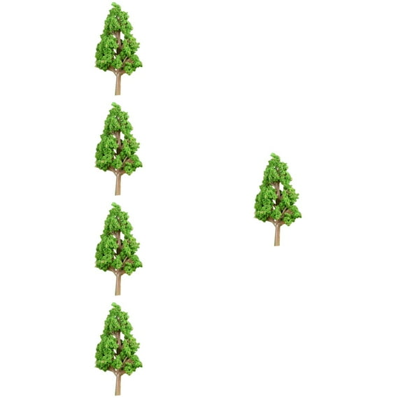 5pcs Artificial Mini Tree Plants Miniature Garden Landscaping Decor Simulation Plastic Tree Decoration House Model Small Size Pine Tree