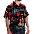 thumbnail image 2 of Valentine's Day Love Men's Short Sleeve Poplin Shirt - Casual Printed Button Down Short Summer Beach Shirts Unisex940, 2 of 6