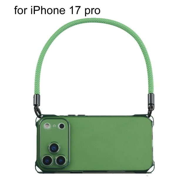 for IPhone17/17Pro/17 Pro Max/17Air Solid-Color Wristband Phone Leather