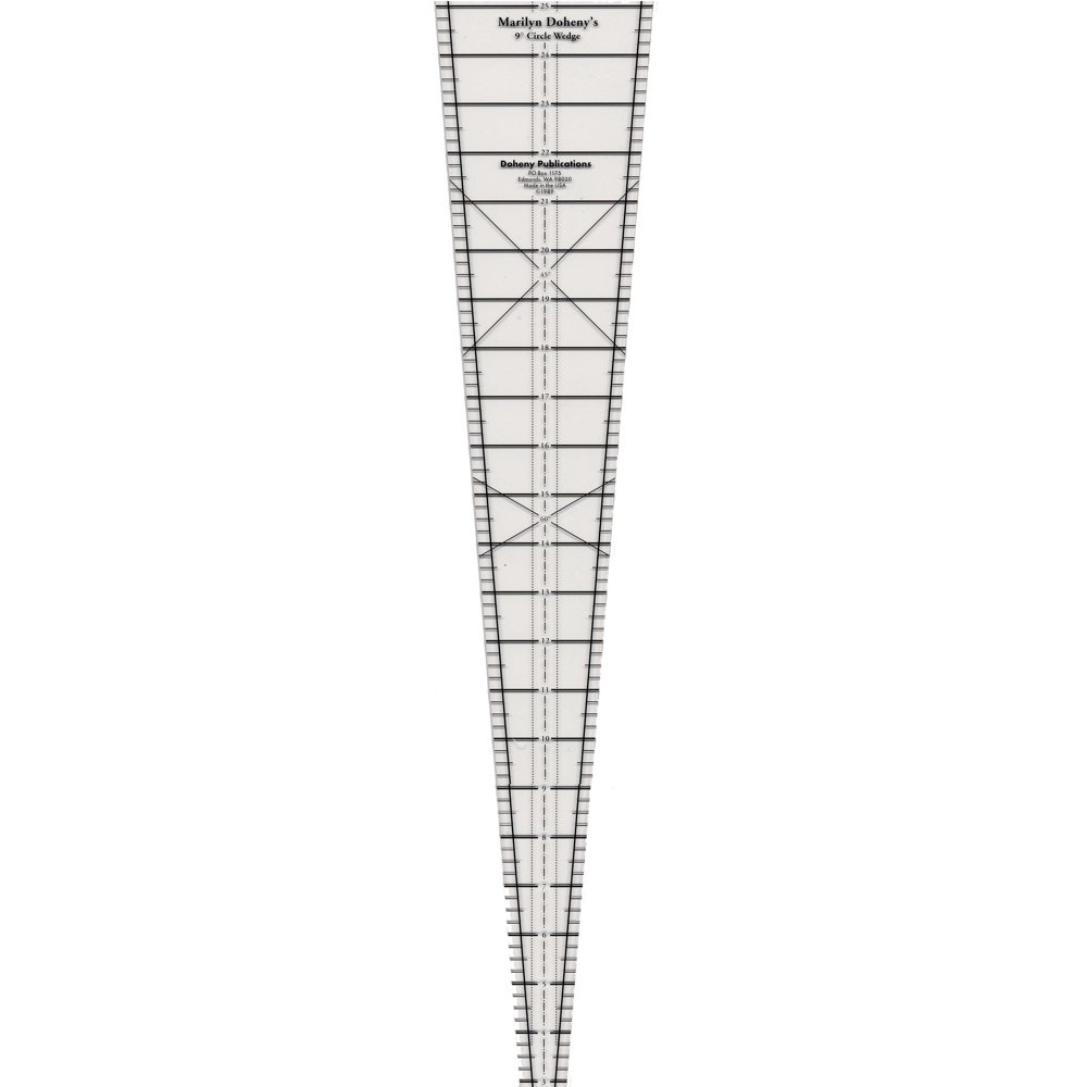 25 Inch 9 Degree Circle Wedge Ruler