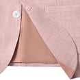 thumbnail image 4 of Men's Linen Suit Set 2Pcs Slim Fit Elegant Solid Pocket Dress Blazer Jacket Pants,formal Mens Tuxedo Set Single Breasted 2 Button for Wedding Work Prom Pink, 4 of 9