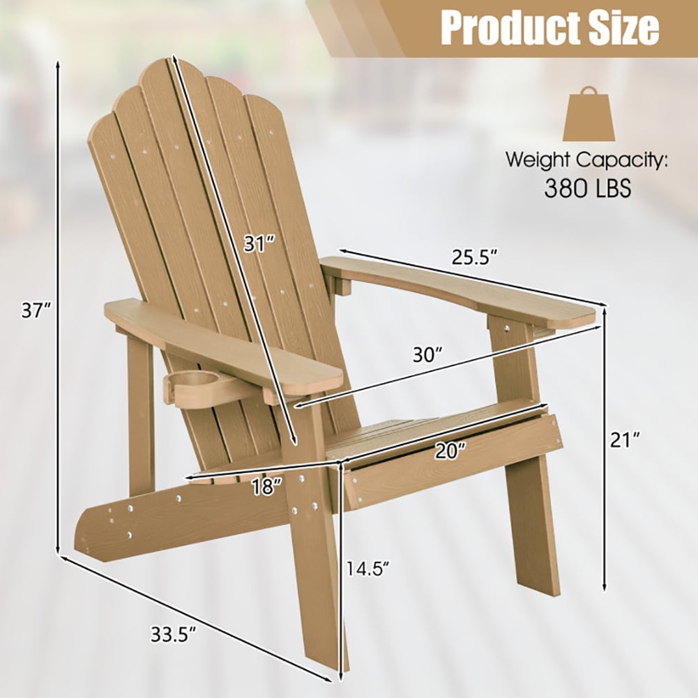 Aimee Lii Weather Resistant Outdoor Chair with Cup Holder, Outdoor Patio Furniture, Coffee Aimee Lii Weather Resistant Outdoor Chair with Cup Holder, Outdoor Patio Furniture, Coffee