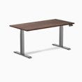 thumbnail image 1 of Desky Dual Softwood Sit Stand Desk - American Rustic Pine / 60 x 30 Inches / Space Grey, 1 of 10
