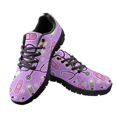 

Cute Cartoon Thermometer Print Black White Bottoms Sneakers Fashion Ladies Trainer Shoes New Autumn Casual Shoes Comfortable