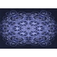 thumbnail image 1 of Ahgly Company Machine Washable Indoor Rectangle Transitional Night Blue Area Rugs, 8' x 12', 1 of 7