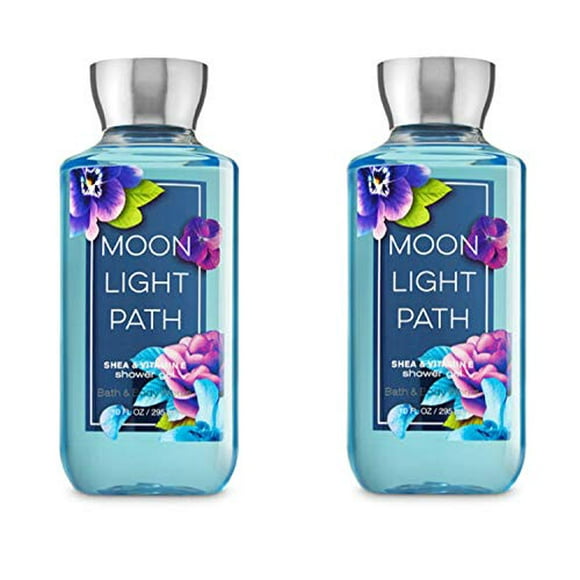 Bath and Body Works Shea Enriched Shower Gel New Improved Formula 10 Oz. (Moonlight Path) (Pack of 2)