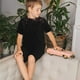 thumbnail image 4 of Balery Sparkling Pink Night Sky Conjunto de Pijama Infantil de Manga Corta con Estampado – Ropa de Dormir de Algodón Suave-Small, 4 of 6