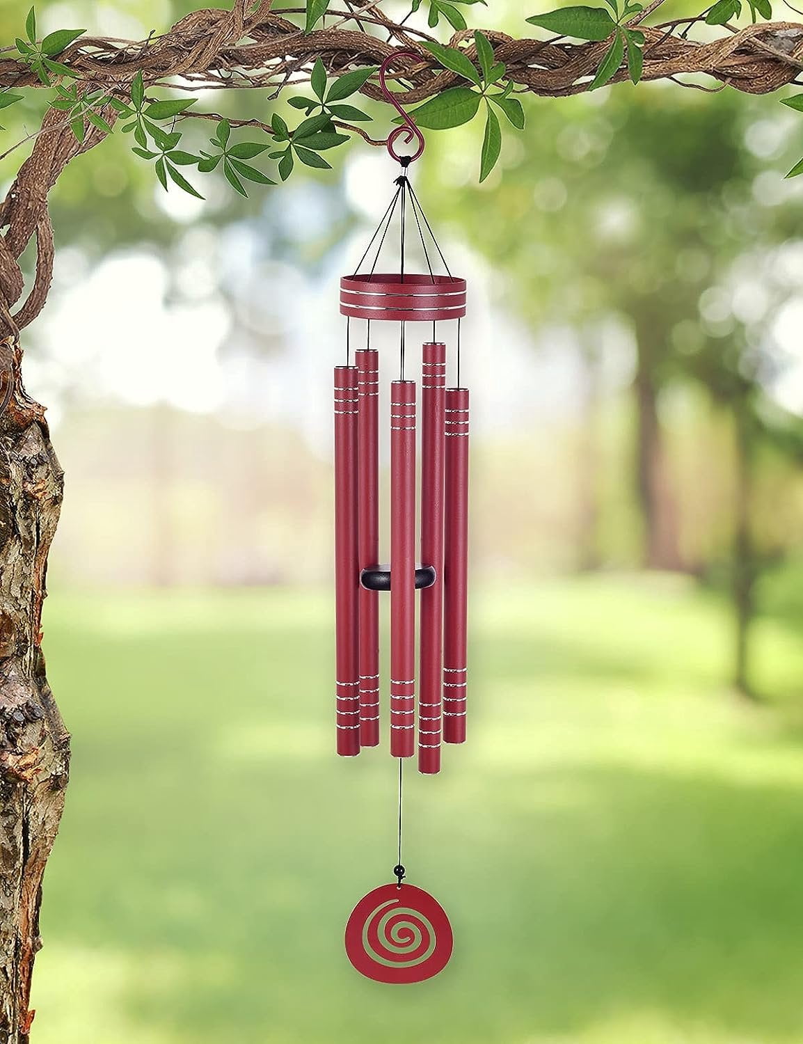 Sunset Vista Designs 93565 Durable Metal Vista Classics Galaxy Wind Chime, 41-Inch, Red — Residential Use, Standard Application