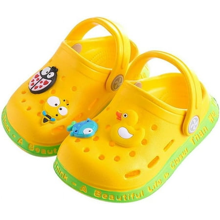 Toddler Clogs Girls Boys Clogs Garden Shoes Cartoon Slides Toddler Sandals Beach Kids Slippers