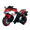 RED, variant on TAMCO Electric Motorcycle Luminous Wheel, 12V, 3-8 Years, 3 MPH, Bluetooth Enabled, 46L x 26W x 20H Inch