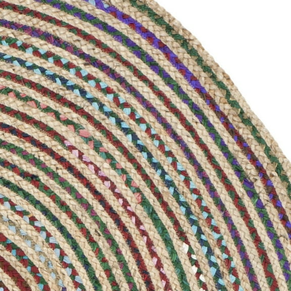 Pretty Colorfull HandWoven Cotton Rug, Unique Oval Design, various Sizes Available