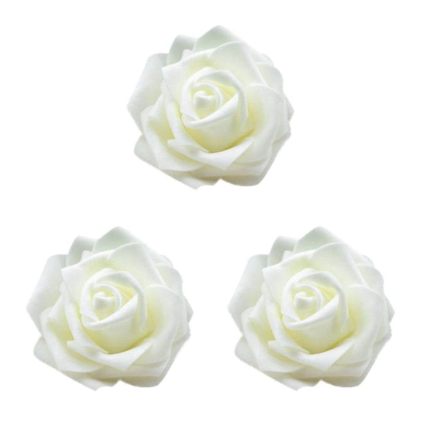 Paquete de 50 flores artificiales rosas de simulación Billuyoard decoraciones de arreglos florales falsos