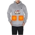 thumbnail image 6 of Bcresic,2025 Unisex Heated Sweatshirts Lightweight Warm Winter Hoodie USB Electric Outdoor Sweatshirt 5 Zones Heating Fleece Pullover Shirts Long Sleeve Printed Top(Gray,XXL), 6 of 6
