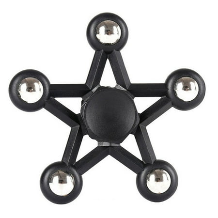 - Multicolor Star EDC Hand Spinners Anti Stress Reliever Fidget Toys for Kids and Adults - Black